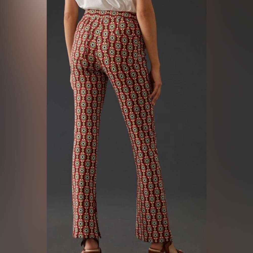 Anthropologie Maeve Mid-Rise Flare Stretch Pants Size 6 Mod NWOT - Picture 2 of 10